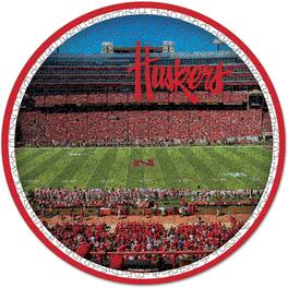 WinCraft - Nebraska Huskers Round 500-Piece Puzzle - Multicolor