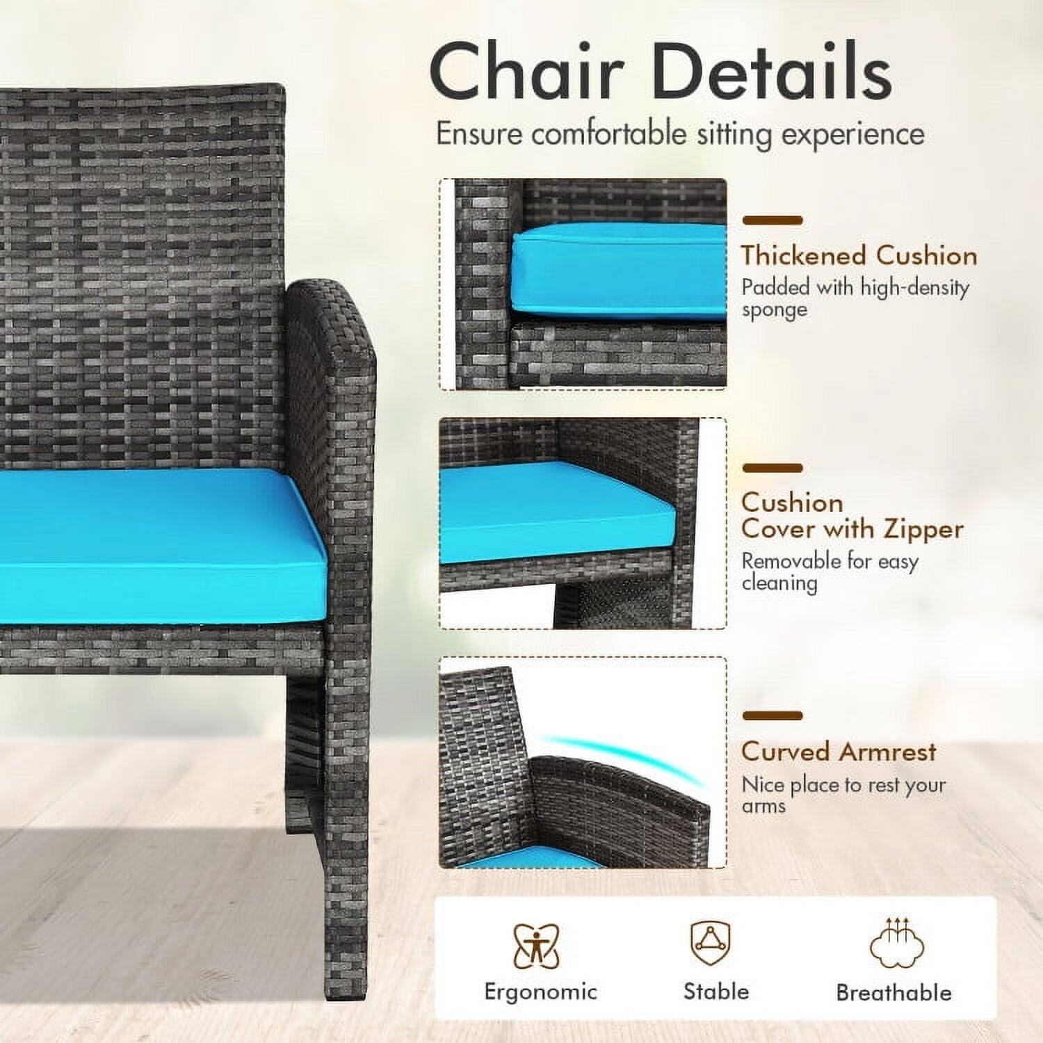 Chair Details  
Ensure comfortable sitting experience  

- Thickened Cushion  
  Padded with high-density sponge  

- Cushion Cover with Zipper  
  Removable for easy cleaning  

- Curved Armrest  
  Nice place to rest your arms  

Ergonomic  
Stable  
Breathable