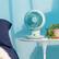 Alt View 19. Woozoo - Woozoo Oscillating Air Circulator Fan with Remote - 5 Speed Desk Fan with Timer - 353 ft² Area Coverage - Blue.