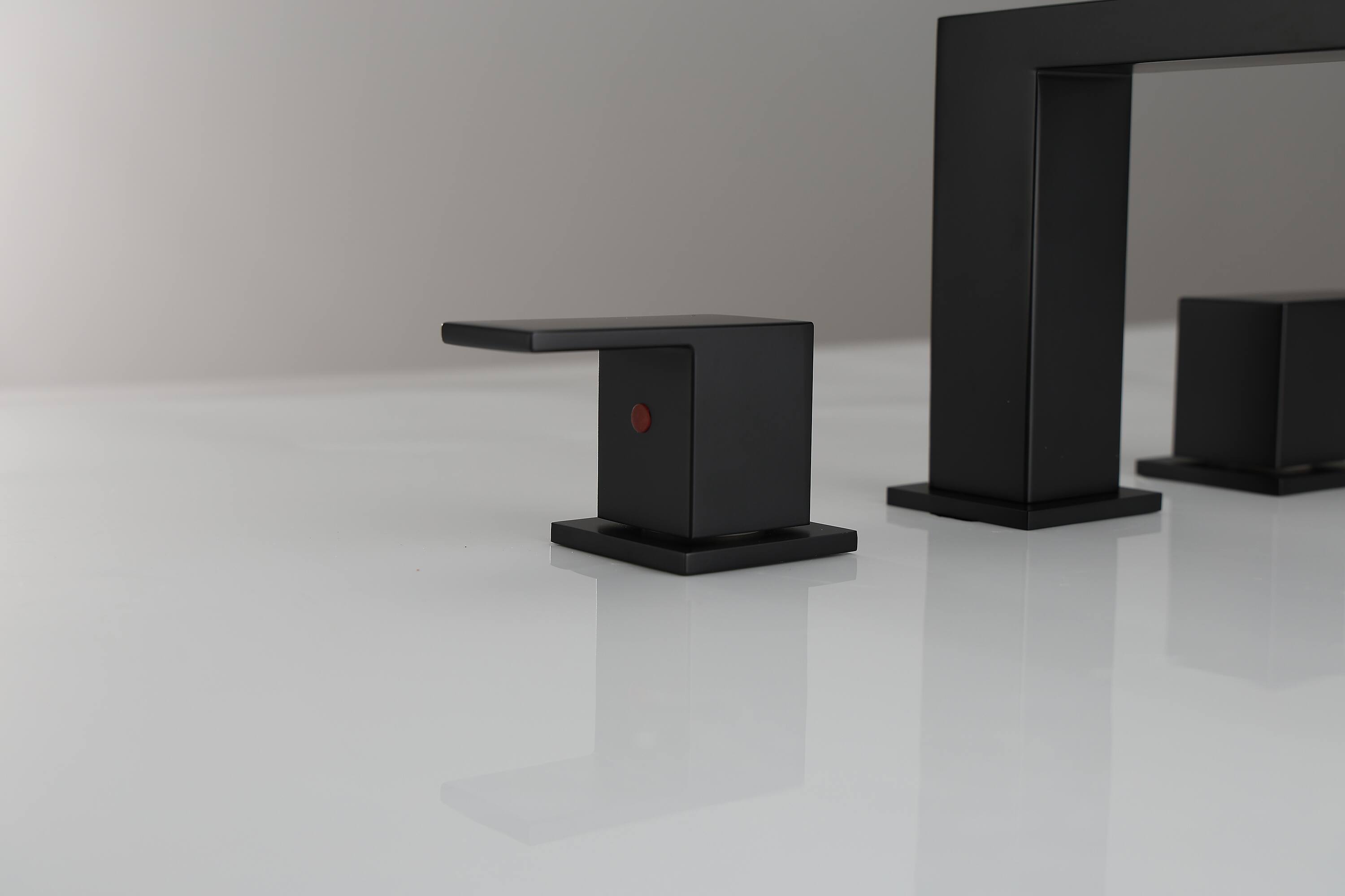 Alt View 4. Bothwa Home - Bothwa Home Bathroom Faucet For bathroom Sink  With Two Handles And Supply Lines - Matt black.