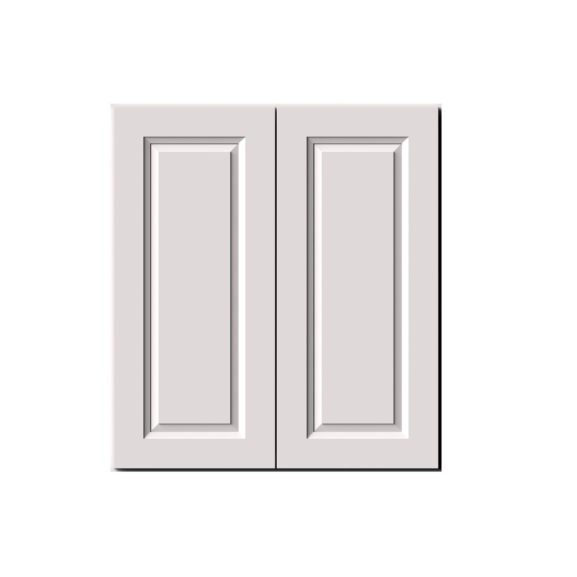 Alt View 1. Boyel Living - 27-in W x 30-in H x 12-in D Shaker RTA Kitchen Wall Cabinet with Soft-Close Doors - Glacier White.