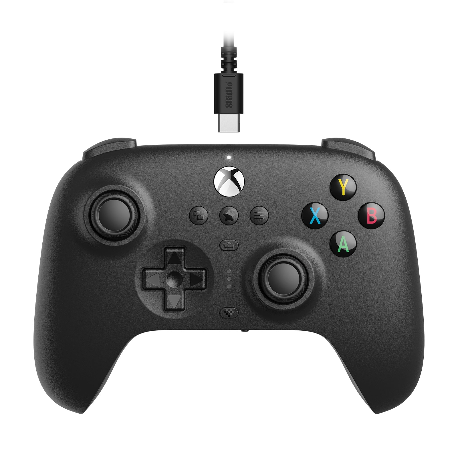 Front. 8BitDo - Ultimate Wired Controller with Hall Effect Joysticks for Xbox - Black.
