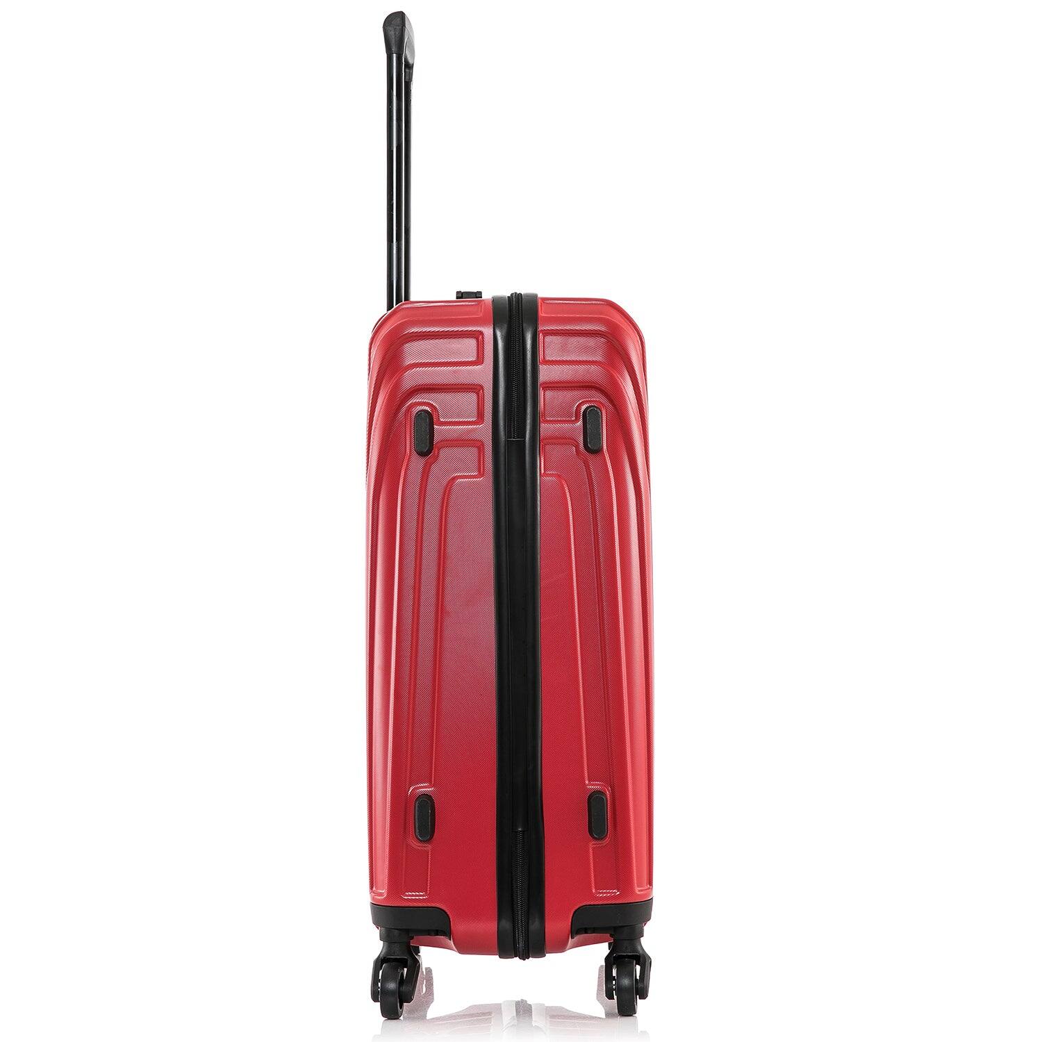 Alt View 3. InUSA - Vasty Lightweight Hardside Spinner Luggage 24" - RED.