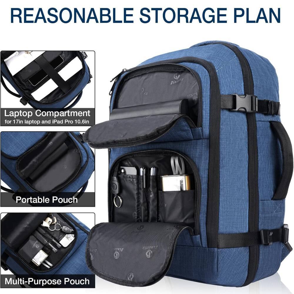 REASONABLE STORAGE PLAN

Laptop Compartment  
for 17in laptop and iPad Pro 10.6in

Portable Pouch

Multi-Purpose Pouch