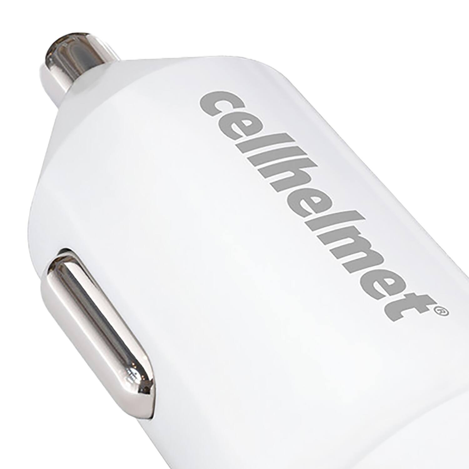 Back. Cellhelmet - 30-Watt PD Car Charger with 3-Ft USB-C to USB-C Cable - White.