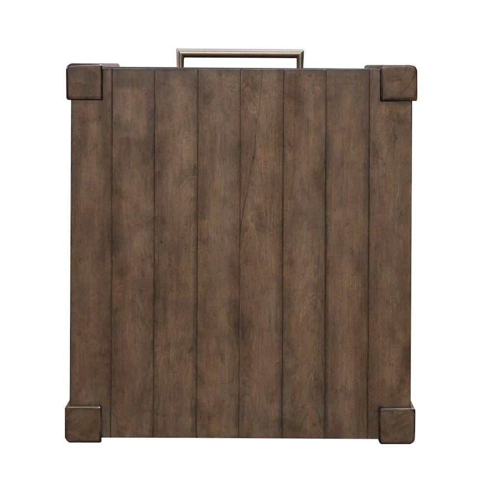 Angle. Liberty Furniture Industries - Broadmore Living Room Drawer End Table - Cobblestone Brown - Cobblestone Brown.