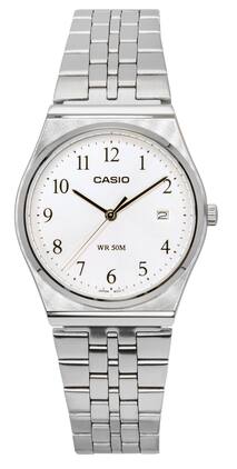 Casio - Analog Quartz MTP-B145D-7B Mens Watch Stainless Steel Dial 50M - White