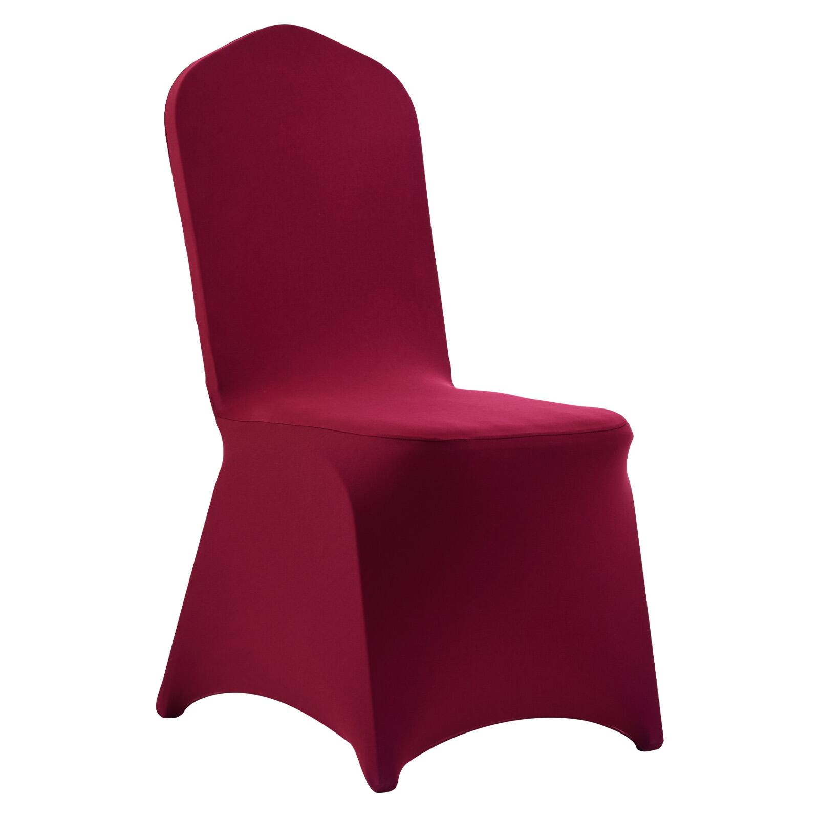 Alt View 5. VEVOR - 50 Pcs Burgundy Chair Covers, Polyester Spandex Chair Cover, Stretch Slipcovers for Wedding Party Dining Banquet - Burgundy.