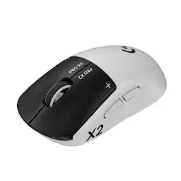 Logitech - PRO X2 SUPERSTRIKE LIGHTSPEED Lightweight Wireless Gaming Mouse with Customizable Click Haptics for PC/Mac/Laptop - Wireless - White