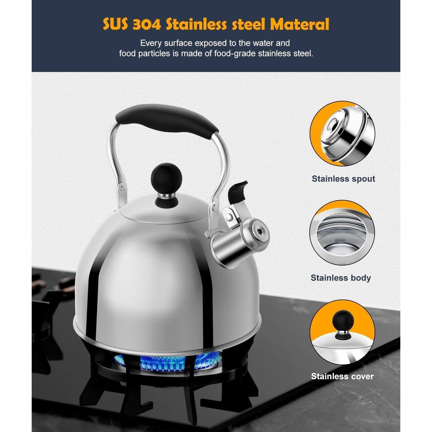 SUS 304 Stainless steel Material  
Every surface exposed to the water and food particles is made of food-grade stainless steel.  

- Stainless spout  
- Stainless body  
- Stainless cover