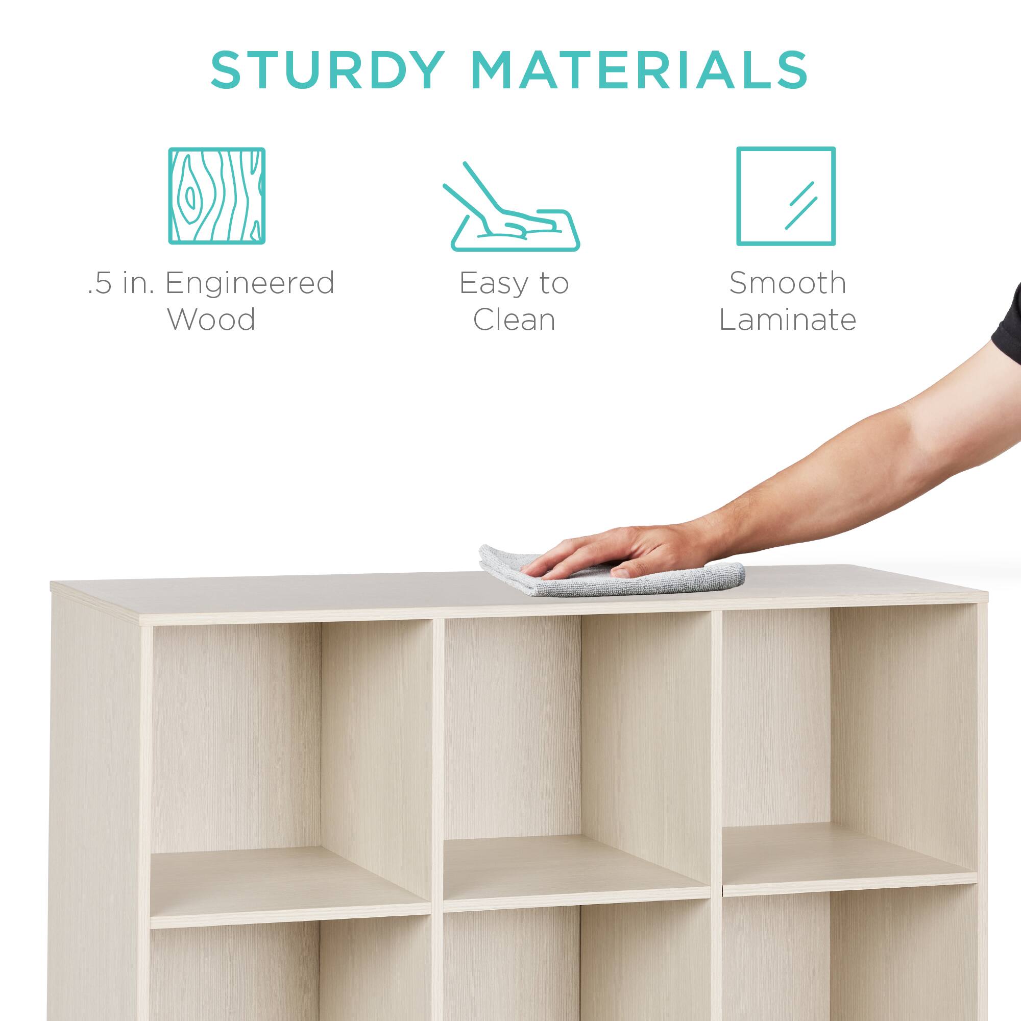 STURDY MATERIALS

- .5 in. Engineered Wood
- Easy to Clean
- Smooth Laminate