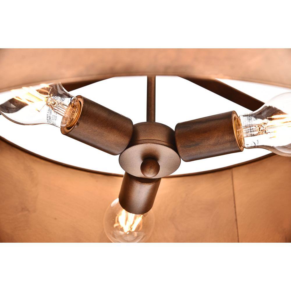 Left. Living District - Miro Collection Pendant D20 H11.75 Lt:3 Manual Brass Finish - Manual Brass.