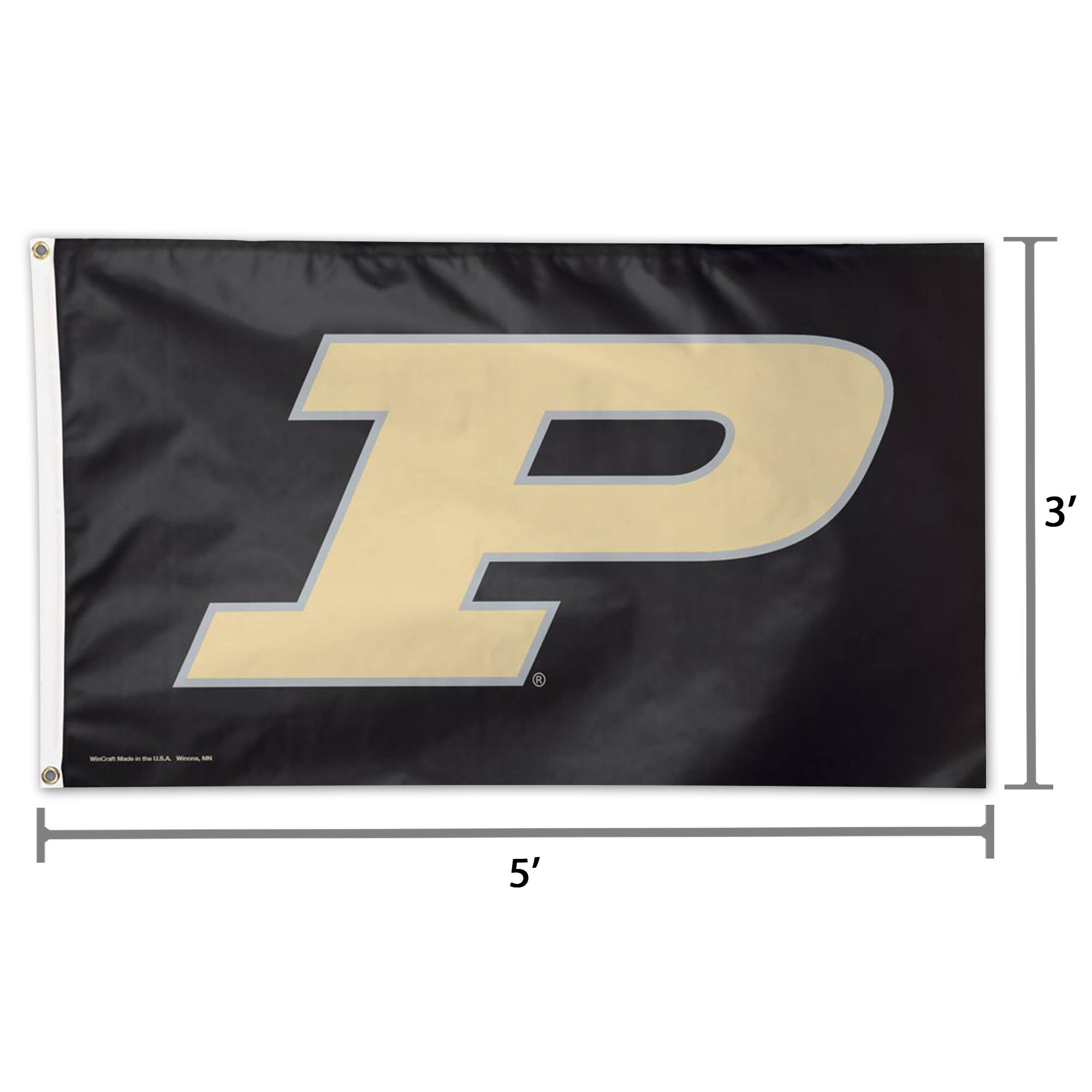 Alt View 1. WinCraft - Purdue Boilermakers 3' x 5' Deluxe Single-Sided Flag - Multicolor.