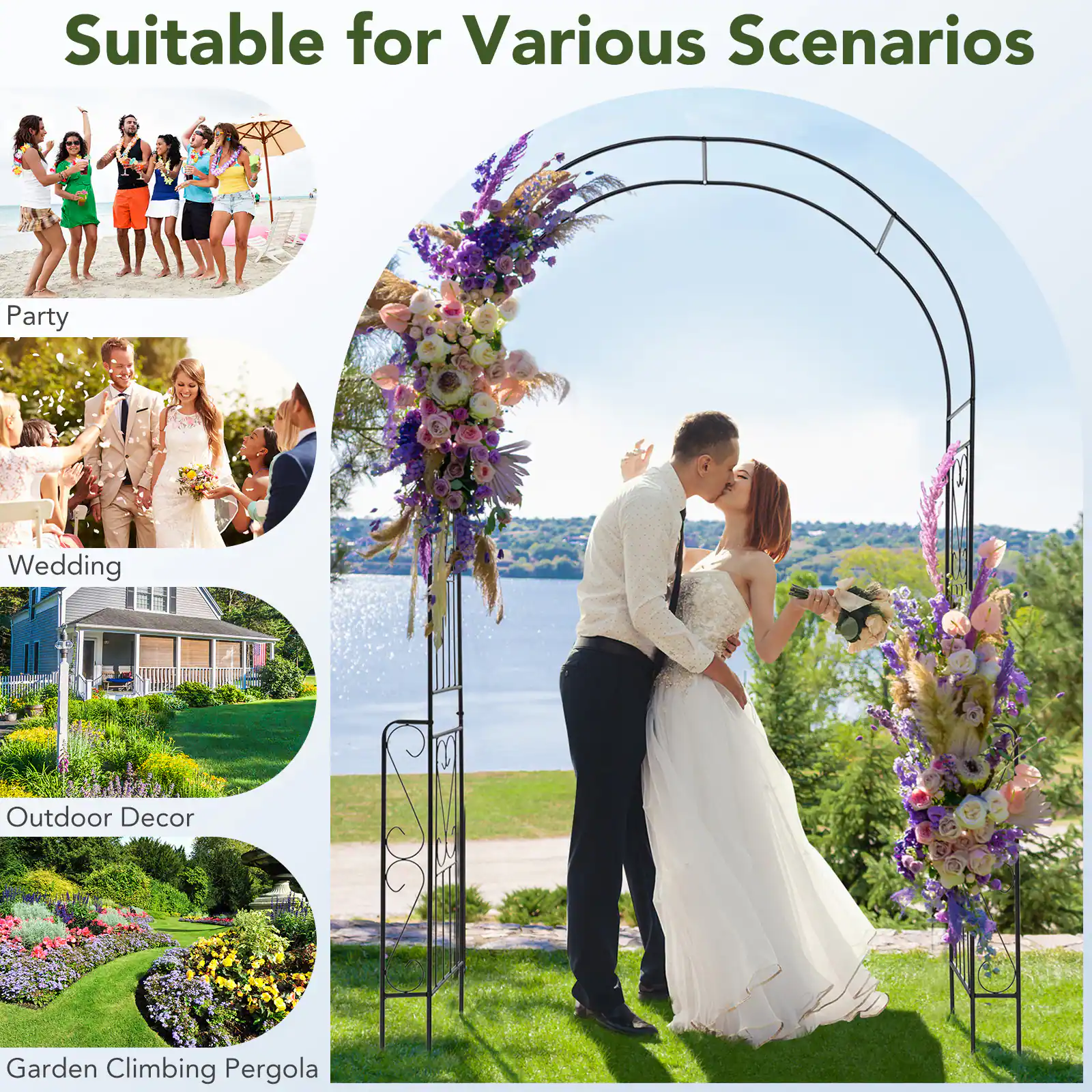 Suitable for Various Scenarios

- Party
- Wedding
- Outdoor Decor
- Garden Climbing Pergola