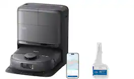 eufy - C28 Robot Vacuum and Mop Combo, HydroJet Self-Cleaning Roller Mop, 15,000 Pa Turbo High Suction - Black