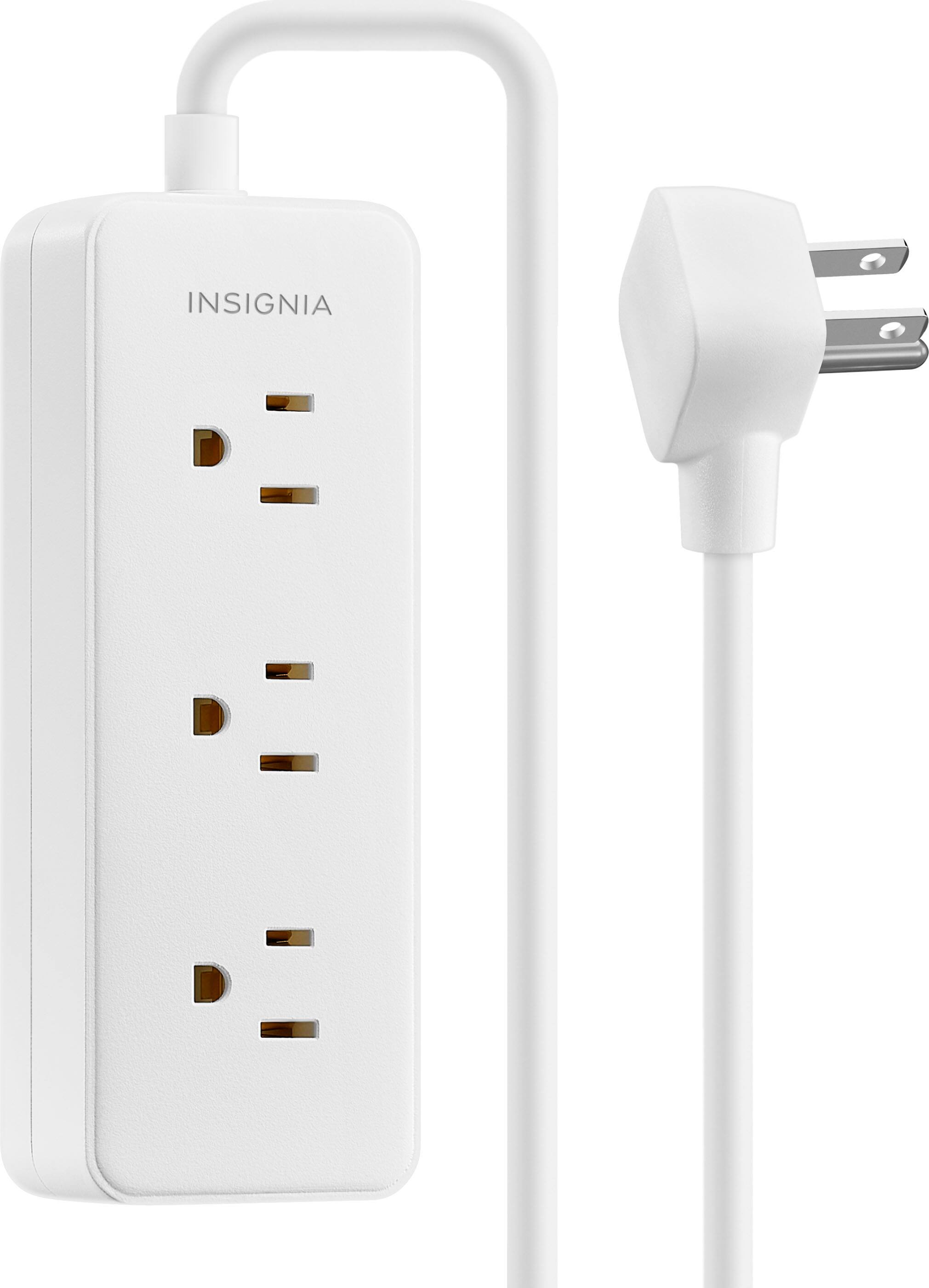 Alt View 12. Insignia™ - 12’ 3 Outlet Power Strip - White.