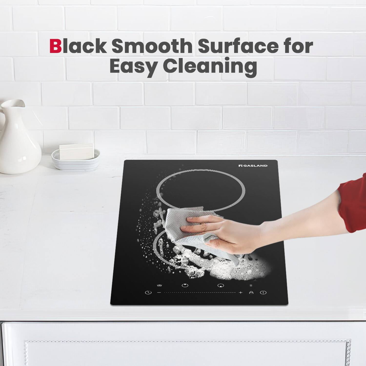 Black Smooth Surface for Easy Cleaning  ROASLAND