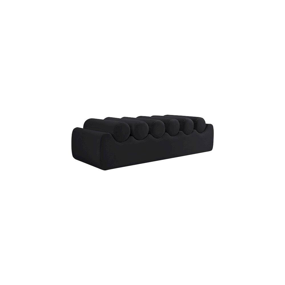 Alt View 4. Meridian Furniture - Rumble Black Vegan Leather Bench - Black.