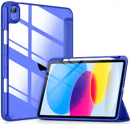 DTTO - Case for iPad (A16) 11-inch 2025 and iPad 10th Generation 10.9 Inch 2022, Clear Back and TPU Shockproof Frame Cover - Ultramarine