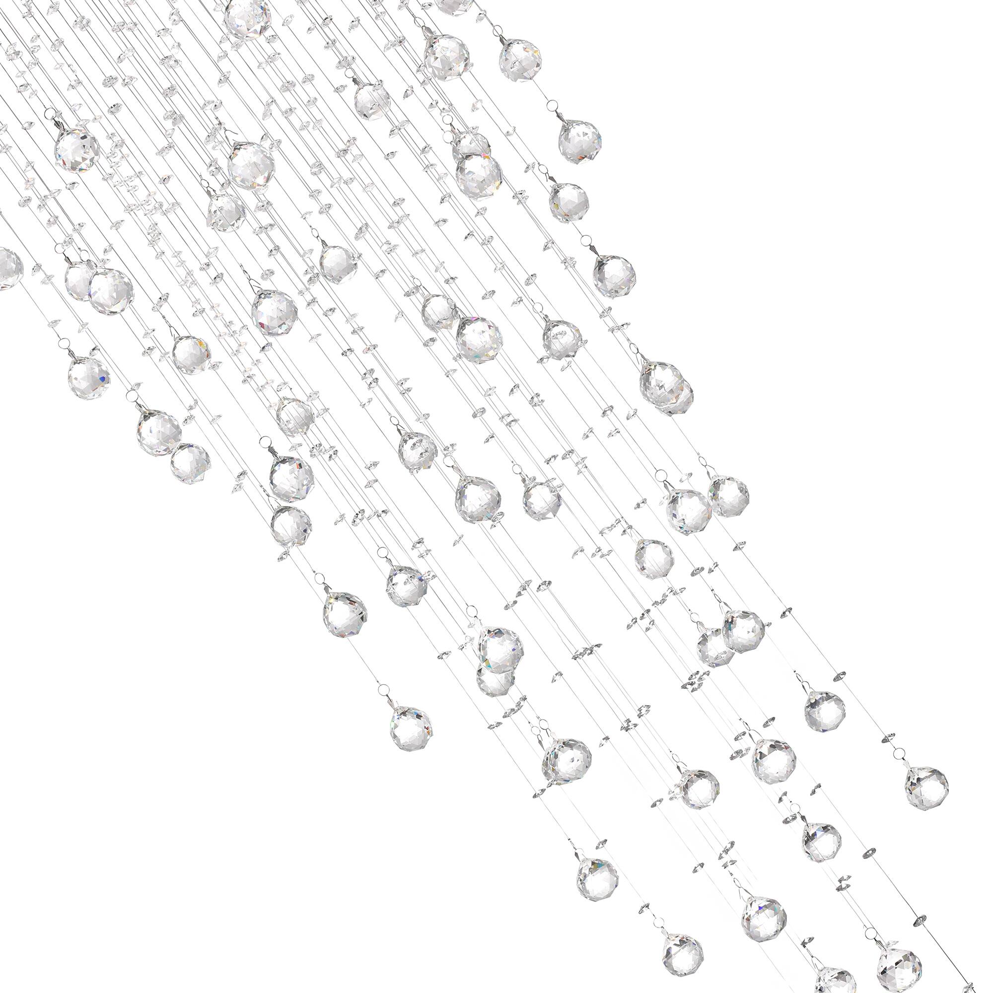 Angle. CWI Lighting - Rain Drop 9 Light Flush Mount With Chrome Finish - Chrome.