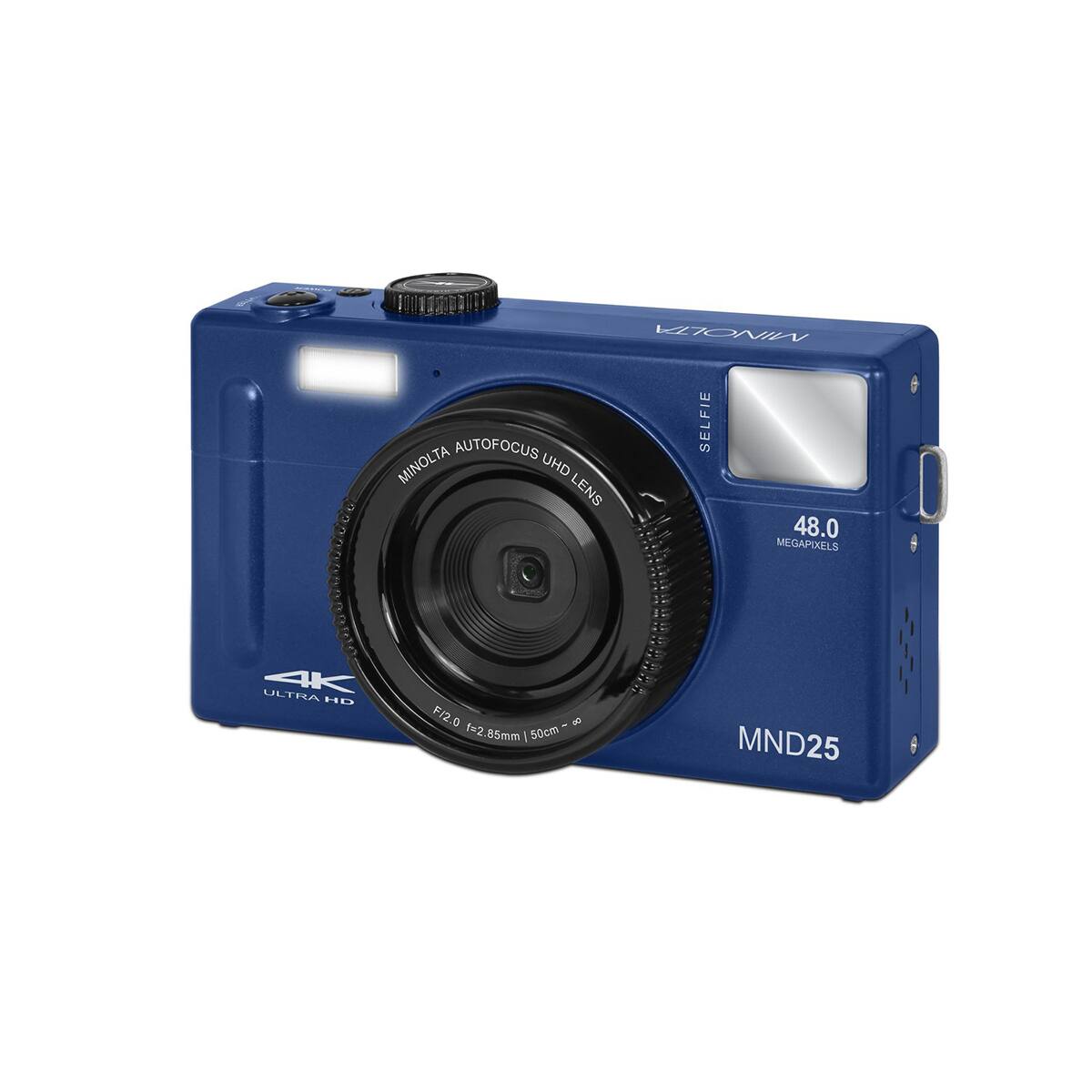 MINOLTA MINOLTA AUTOFOCUS UHD SELFIE LENS 48.0 MEGAPIXELS  
ULTRA HD  
F12.0 f=2.85mm 50cm - a |  
MND25