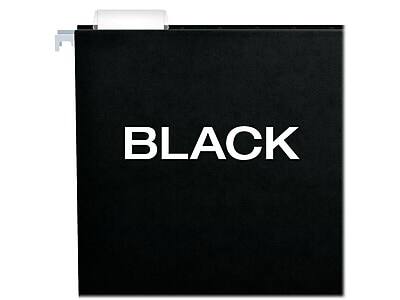Alt View 2. Pendaflex - Hanging File Folder, 1/5-Cut Tab, Letter Size, 25/Box - Black.