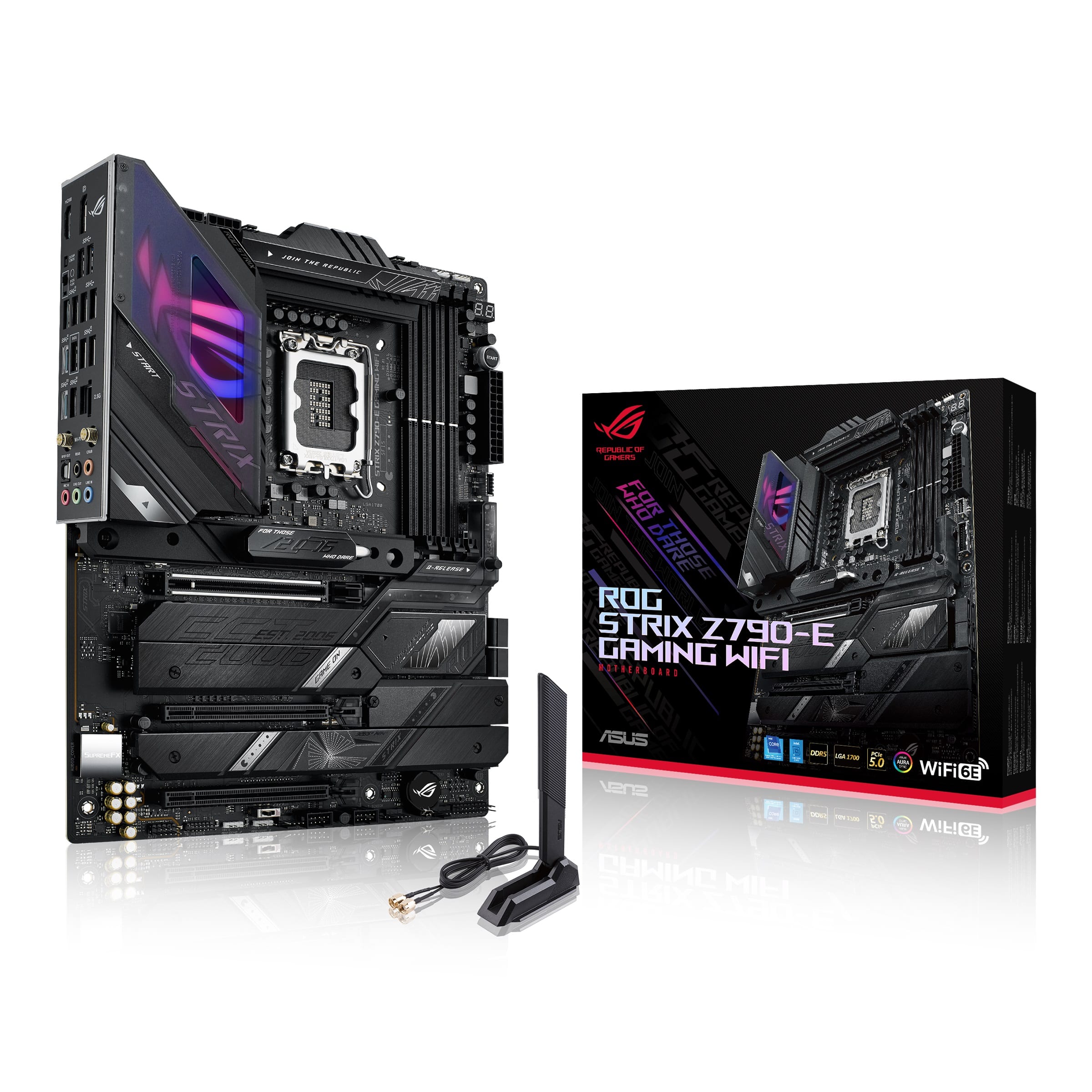 ASUS ROG STRIX Z790-E GAMING WIFI (Socket LGA 1700) Intel Z790 ATX DDR5  Wi-Fi 6E Motherboard Black ROG STRIX Z790-E GAMING WIFI - Best Buy