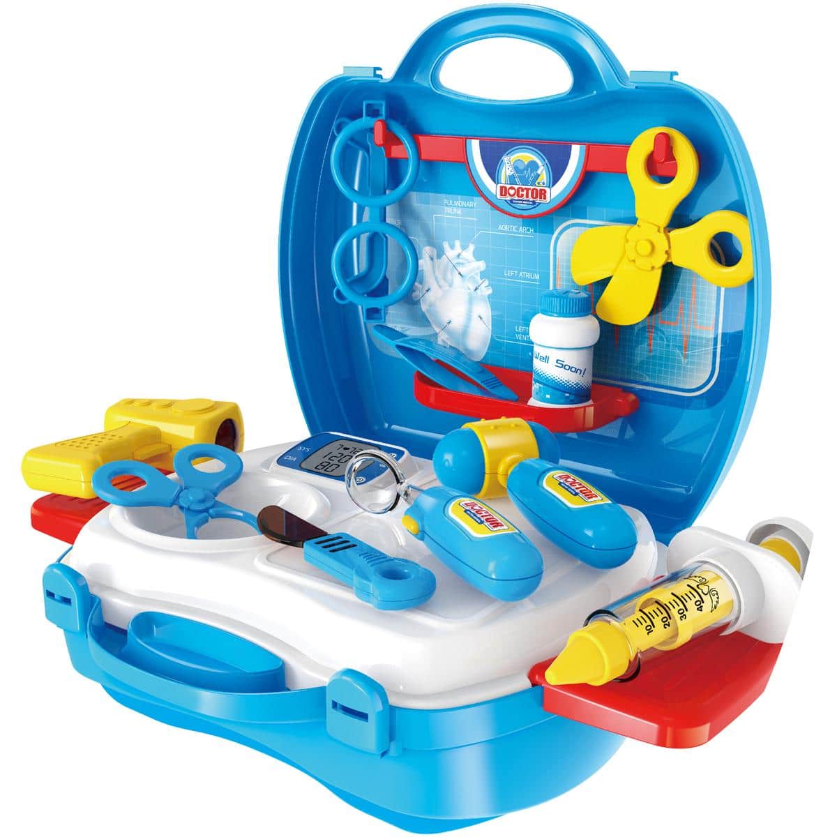 JuzToys - 18pcs Doctor Playkit for Kids – Pretend Play Doctor Kit for Kids, Toy Medical Kit with Case Playset – - Blue price history on PriceWatchPro