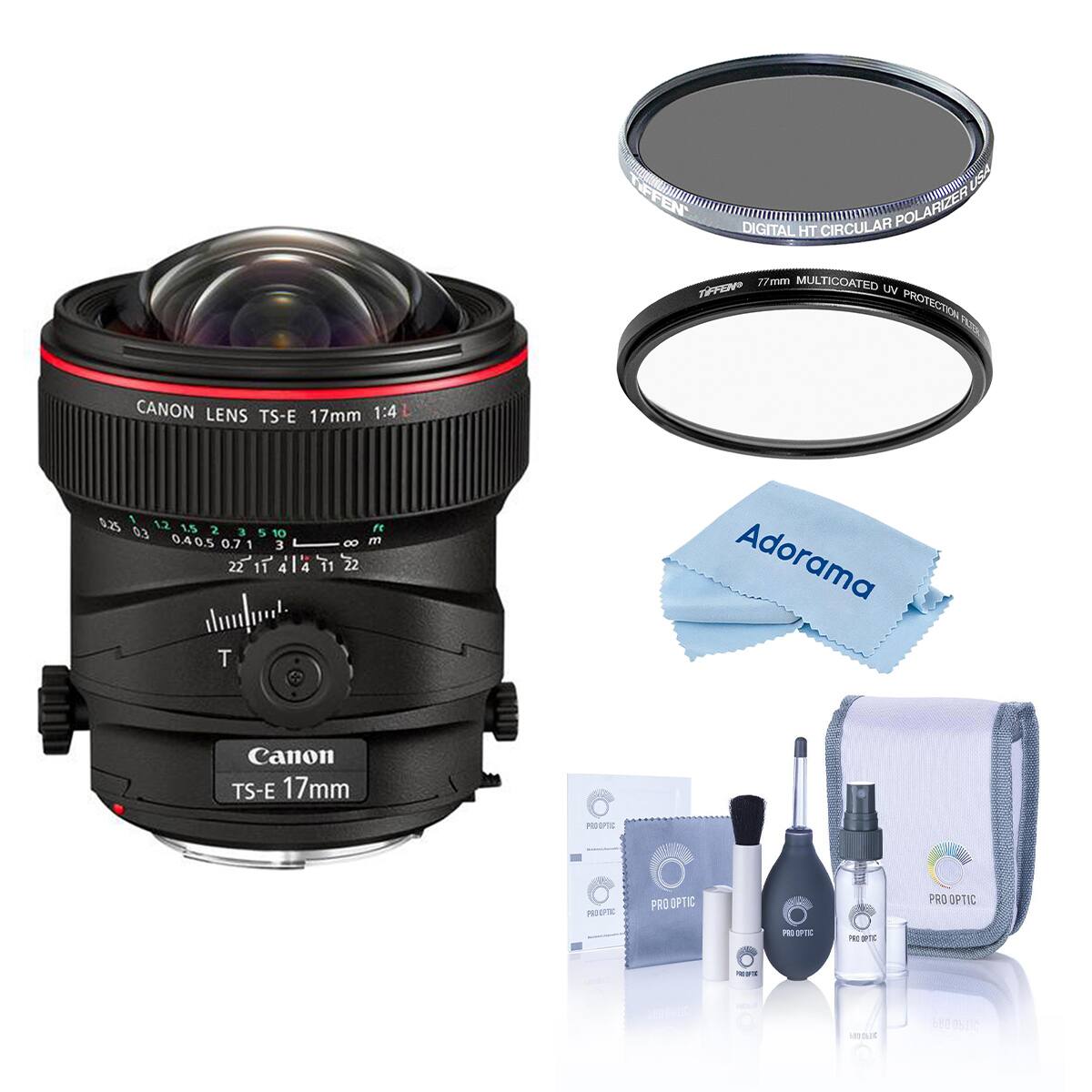 FEN POLARIZER POL DIGITAL HT CIRCULAR 77mm MULTICOATED UV PROTECTION

CANON LENS TS-E 17mm 1:4

0.25 1.2 1.5 2 2.8 4 5.6 8 11 16 22

Adorama

Canon TS-E 17mm

PRO OPTIC

PRO OPTIC

PRO OPTIC

PRO FTC

PRO PTC

100%

20191091