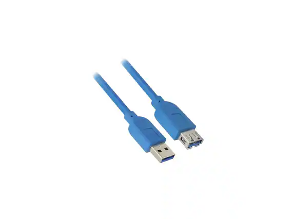 Front. Nippon Labs - Nippon Labs 50USB3-AAF-15 15 ft. USB 3.0 A Male to A Female Extension Cable - Blue.