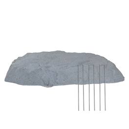 Sunnydaze - Flat Artificial Landscape Rocks with Stakes - Gray