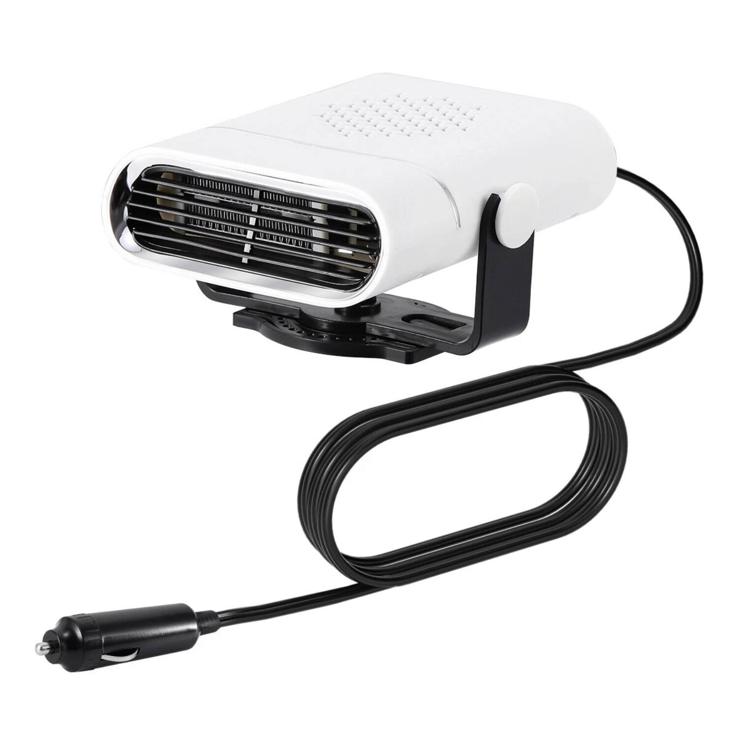Front. Stock Preferred - 12V Car Portable Electric Heater & Cooling Fan White - White.