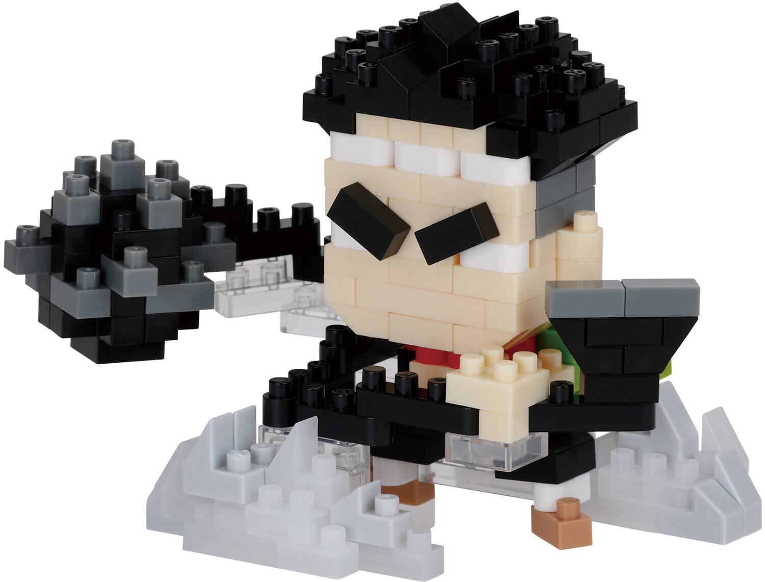 Front. Bandai - Nanoblock - Demon Slayer - Character Collection Series - Gyomei Himejima (Stone Breathing)   - COLLECTIBLES - Multicolor.