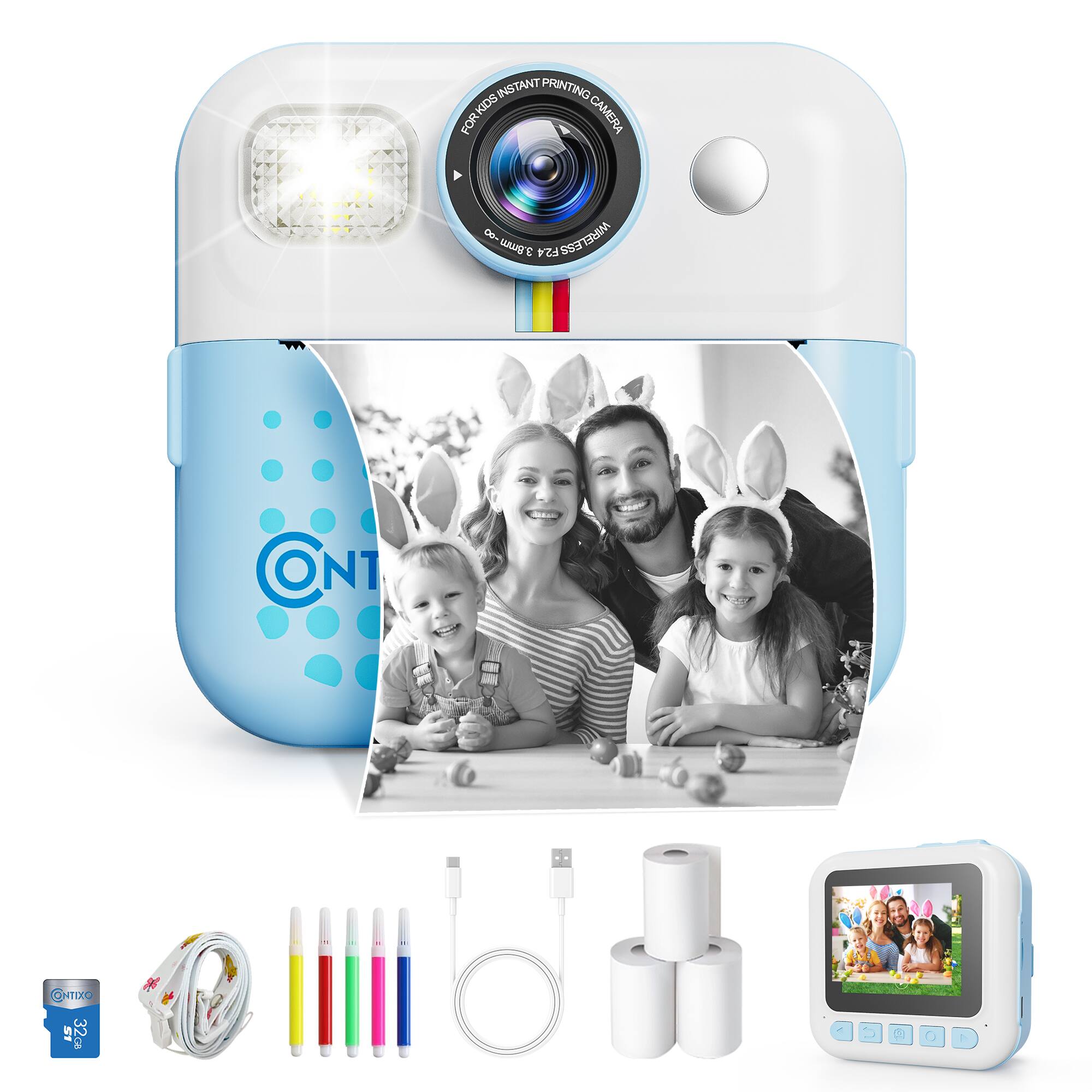 INSTANT PRINTING CAMERA FOR KIDS WIRELESS 3.2mm F2.4 ONT N1