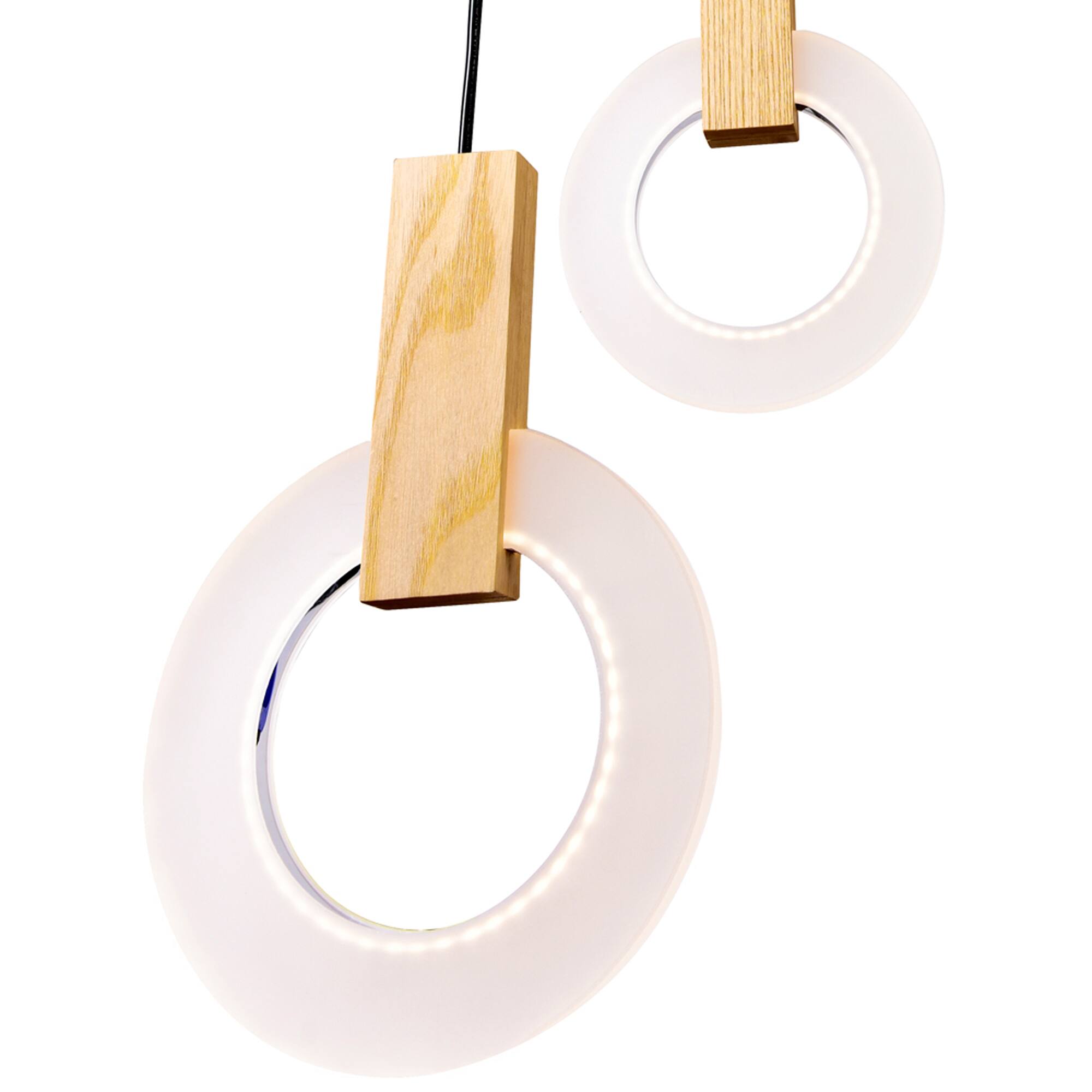 Alt View 1. CWI Lighting - Anello LED Pendant With White Oak Finish - White Oak.