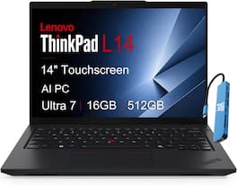 Lenovo - Upgraded - ThinkPad L14 14" FHD+ Touchscreen Business Laptop - AI PC - Intel Core Ultra 7 165U - 16GB RAM - 512GB SSD - Win11Pro - Black