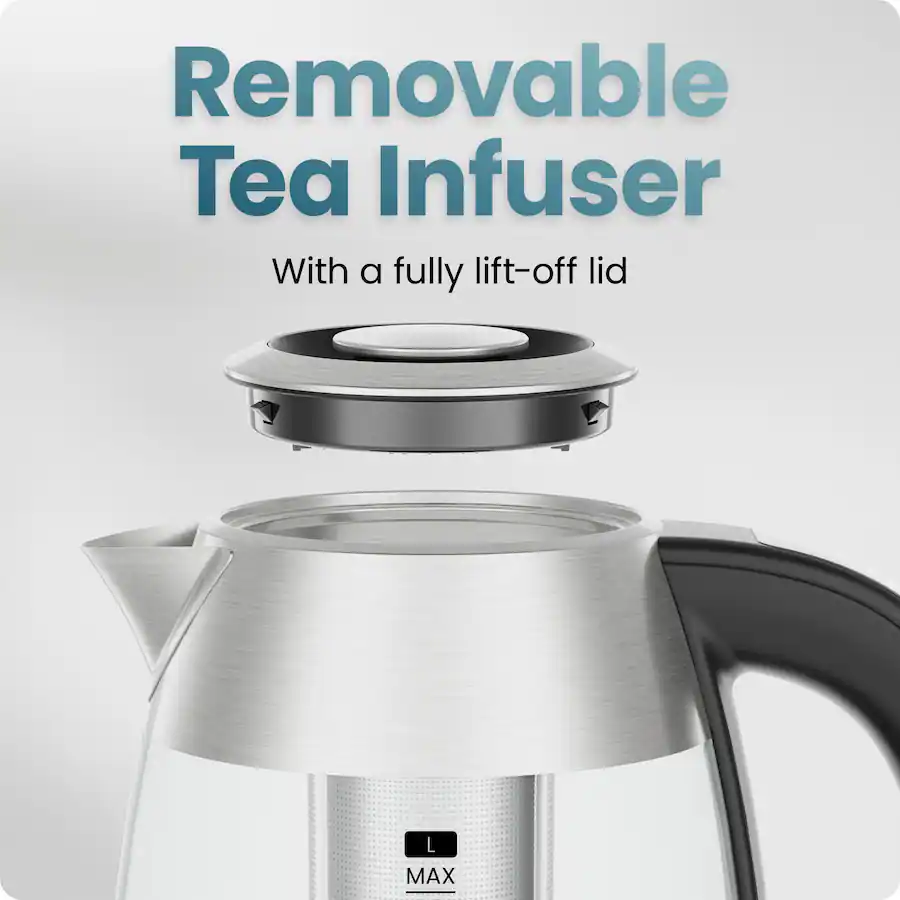 Chefman Lightning 1.8L Custom Temp Electric Kettle, 1750W with Tea ...