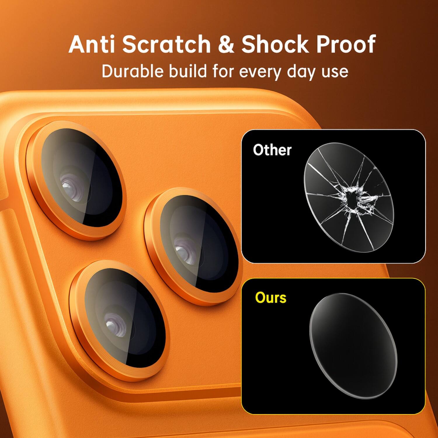 Anti Scratch & Shock Proof  
Durable build for every day use  

Other  
Ours