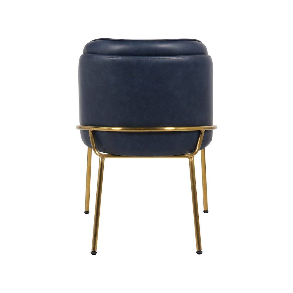 Alt View 1. Meridian Furniture - Jagger Navy Vegan Leather Dining Chair, Set of 2 - Blue.