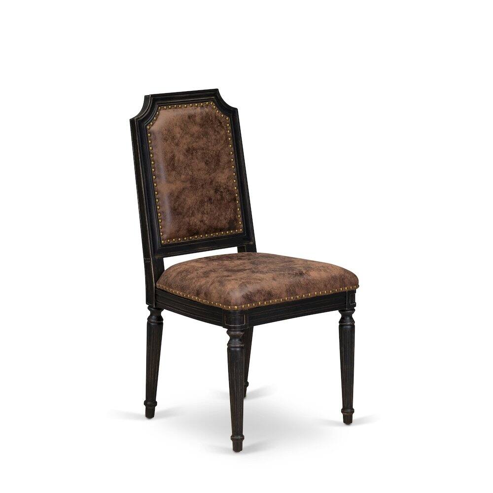 Alt View 3. East West Furniture - Upholstered Chairs - Brown.
