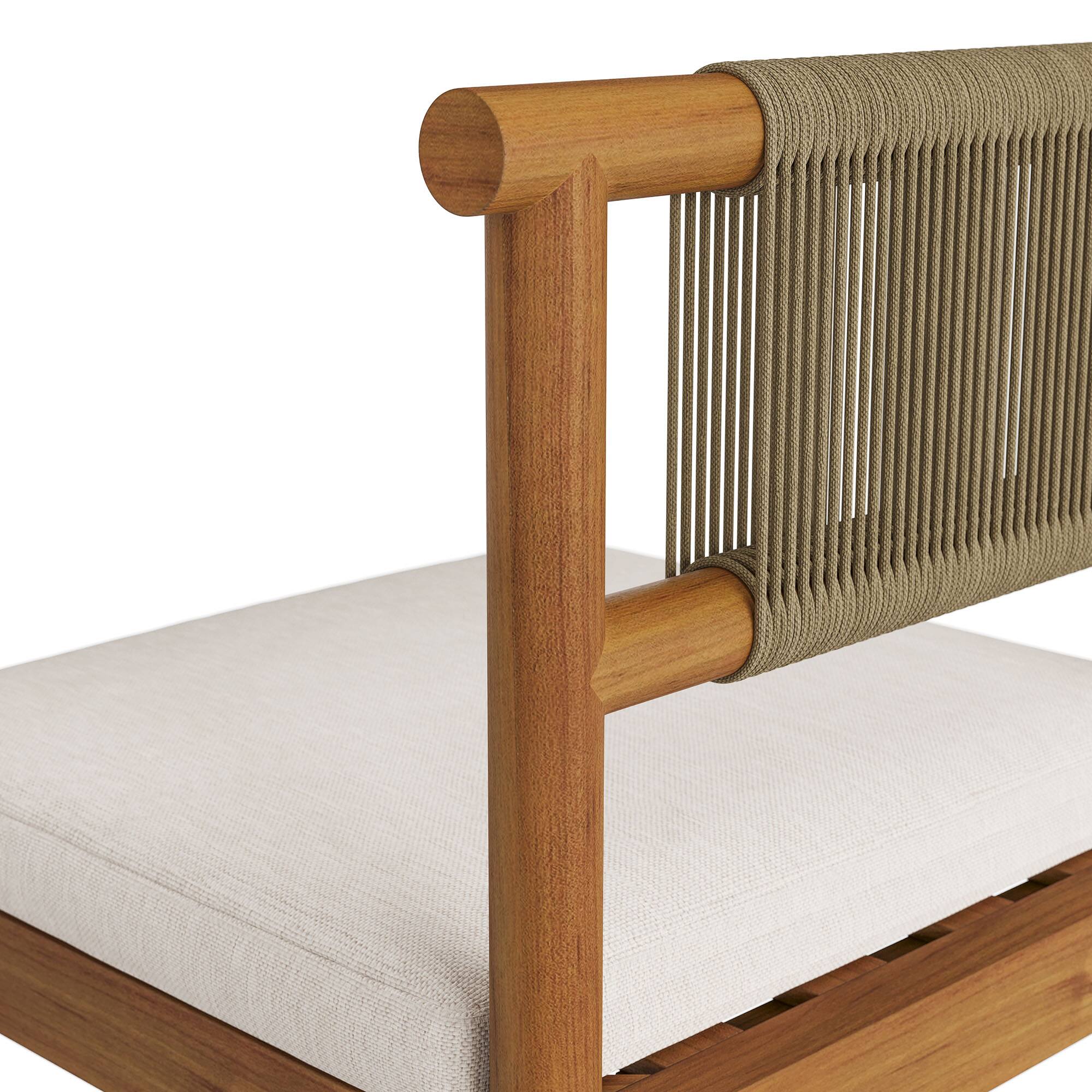 Alt View 6. Modway - Eleni Outdoor Teak Wood Bar Stools Set of 2 by Modway - Natural Sail.