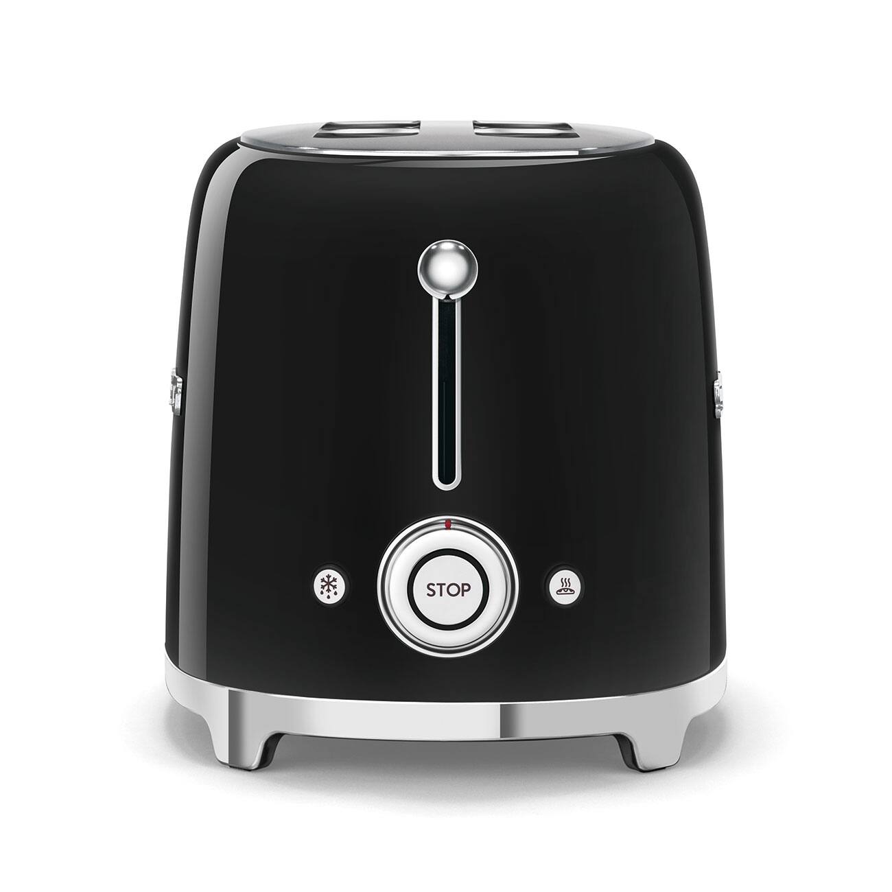 Left. SMEG - SMEG TSF02 4-Slice Long Wide-Slot Toaster - Black.
