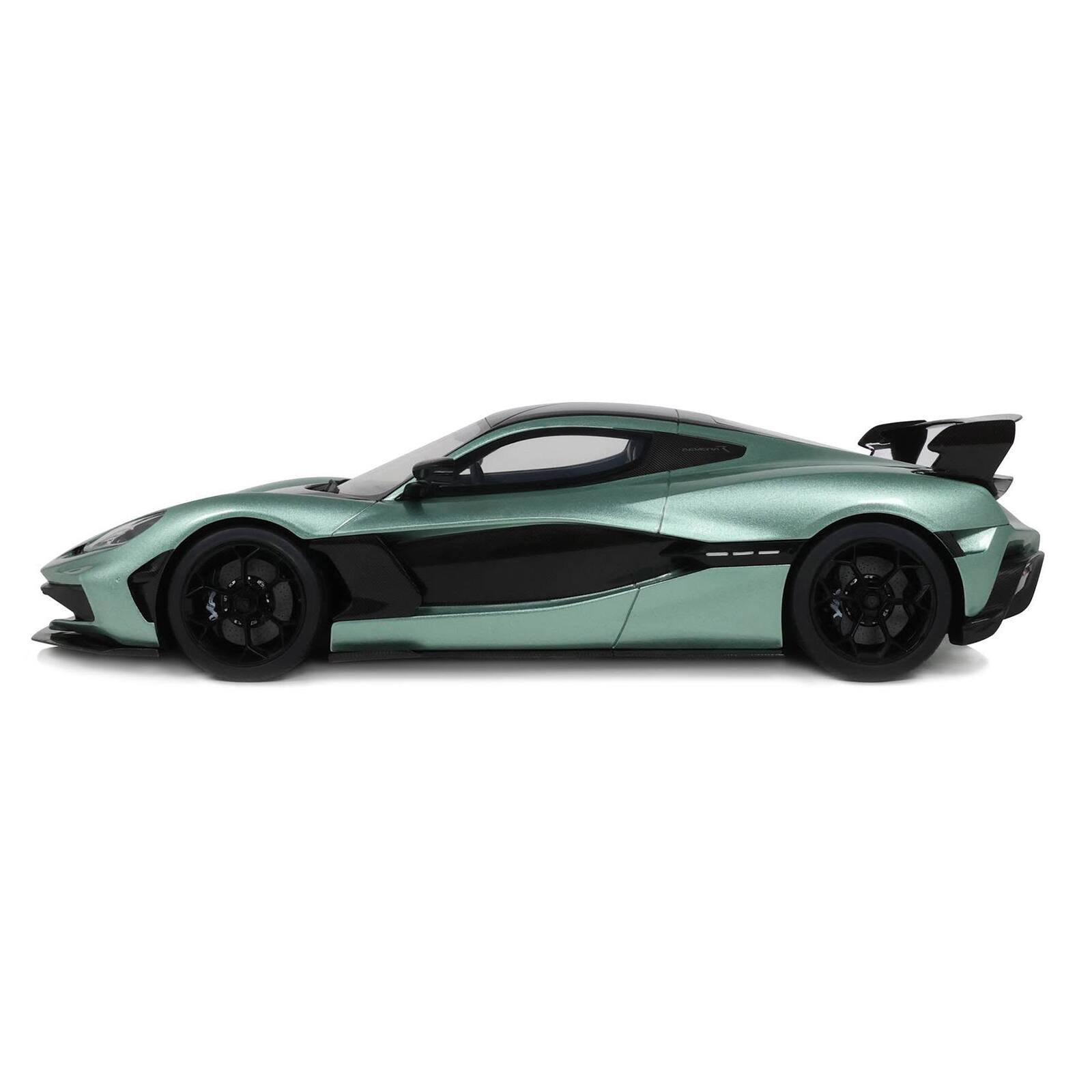 Alt View 3. GT Spirit - 2024 Rimac Nevera R Green Metallic with Black Top 1/18 Model Car by GT Spirit.