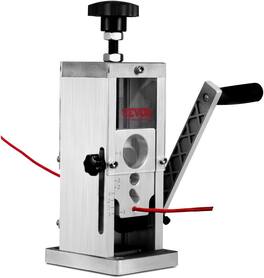 VEVOR - Hand-Operated Wire Stripper, 0.06''-1.5'' Cable Removal Tool, Drill Attachment Option, Clear Depth Gauge, Lightweight - Silver