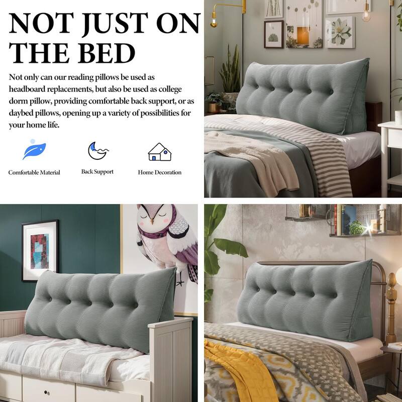 NOT JUST ON THE BED

Not only can our reading pillows be used as headboard replacements, but also as college dorm pillows, providing comfortable back support, or as daybed pillows, opening up a variety of possibilities for your home life.

Comfortable Material
Back Support
Home Decoration