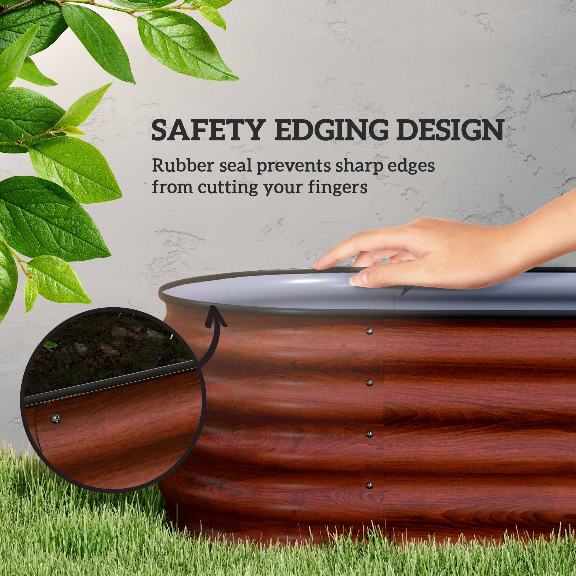 SAFETY EDGING DESIGN  
Rubber seal prevents sharp edges from cutting your fingers