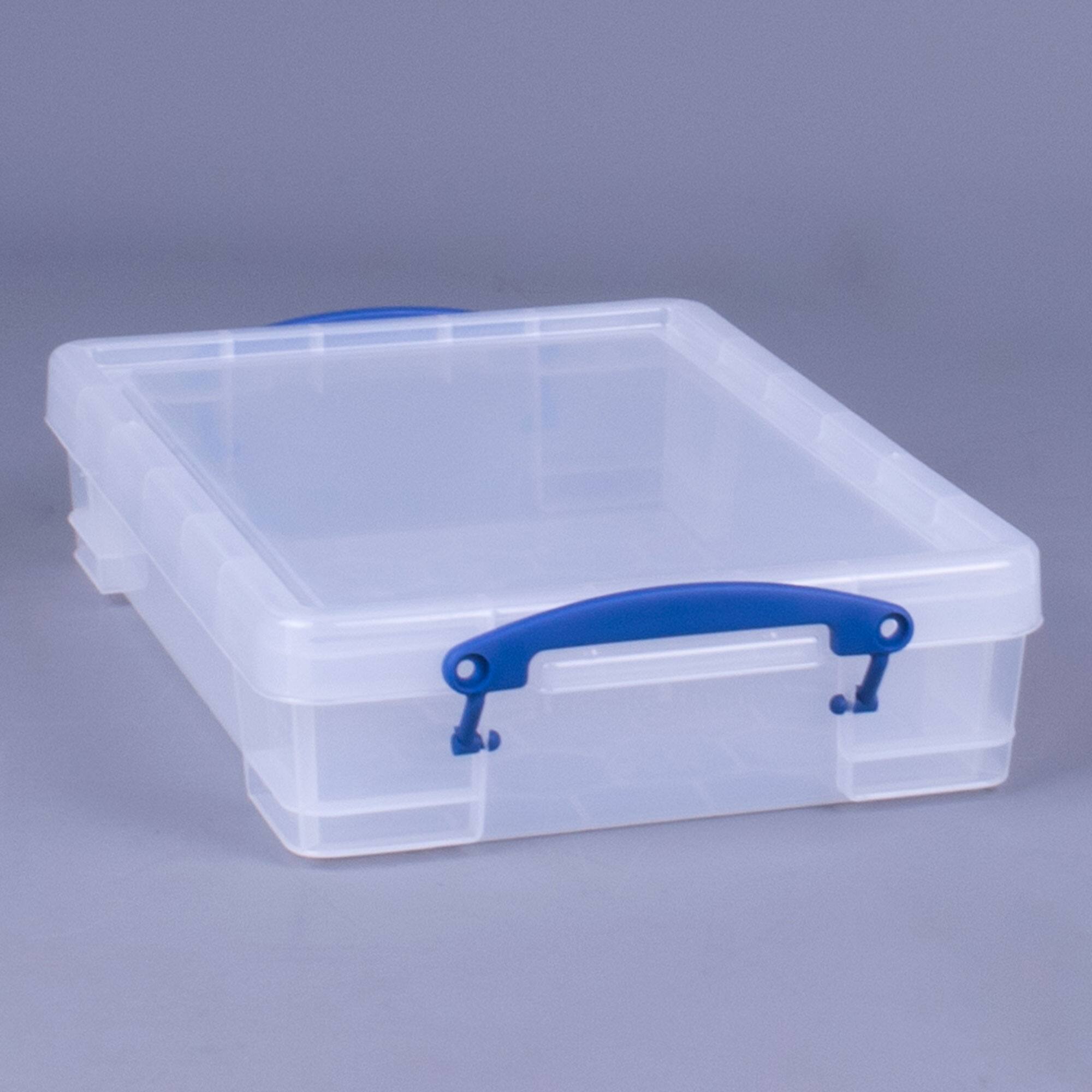 Alt View 7. Really Useful Box - Really Useful Box 4L Storage Container with Lid and Clip Lock Handles, (2 Pack) - Clear.
