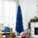 Alt View 1. Homcom - Artificial Pencil Christmas Tree, Slim Xmas Tree with 499 Realistic Branch Tips and Plastic Stand - blue.