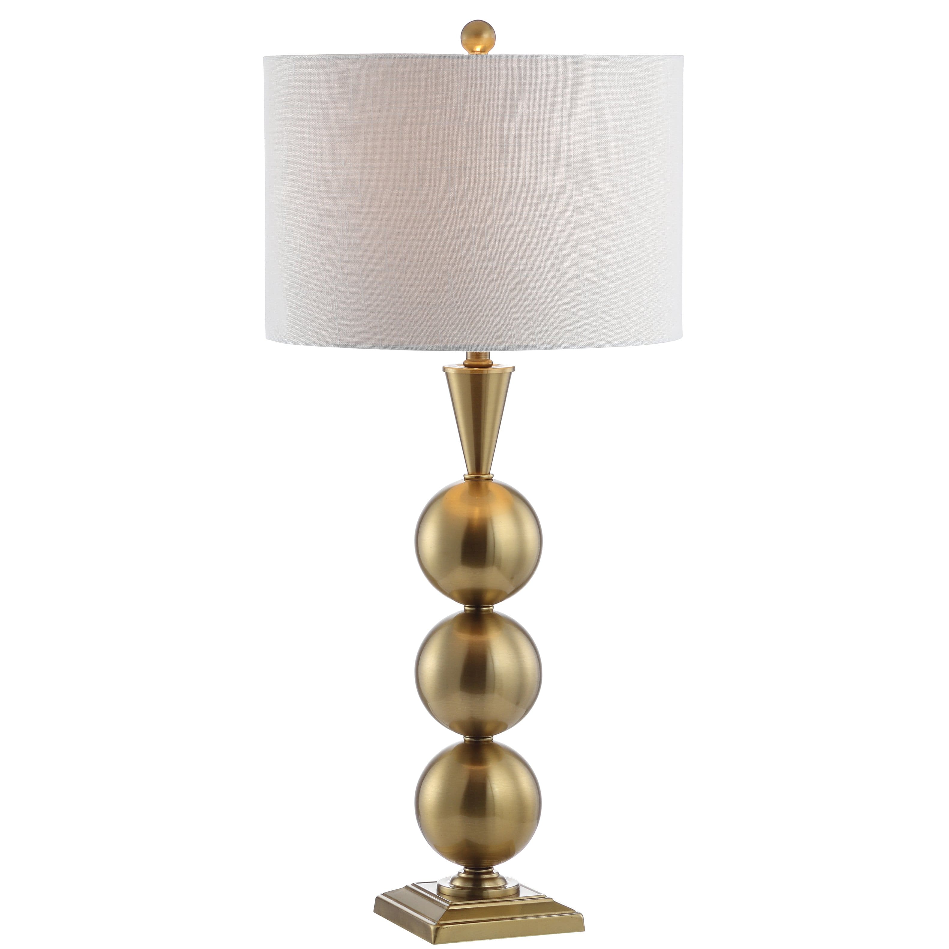 Jonathan Y - Mackenzie 33" Metal LED Table Lamp, Brass - Brass Gold