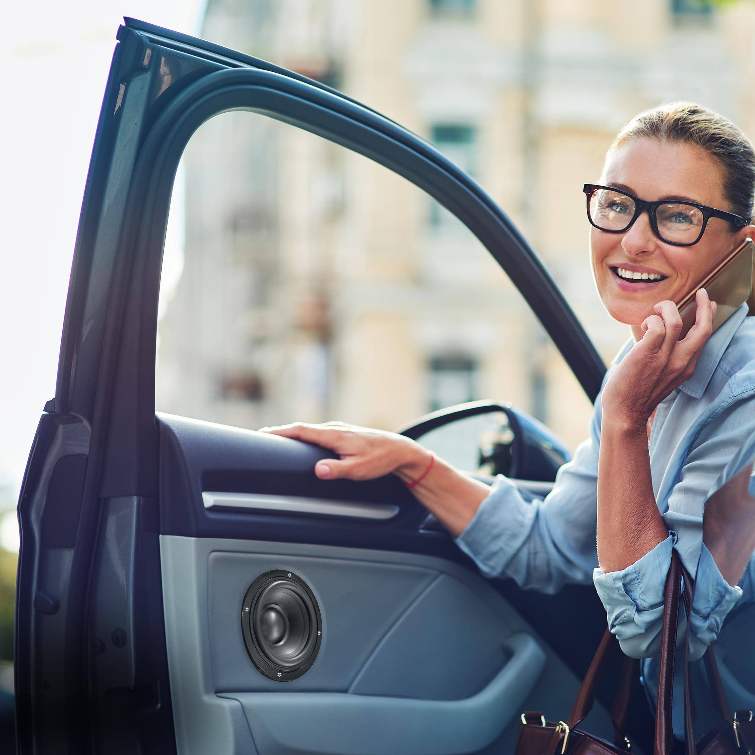 Alt View 4. TECH SAFARI - 3. At 4 ohm Audio Pp Cone Rubber Edge Designed For Custom Truck Mobile Vehicle Applications Plmg35 - Default.